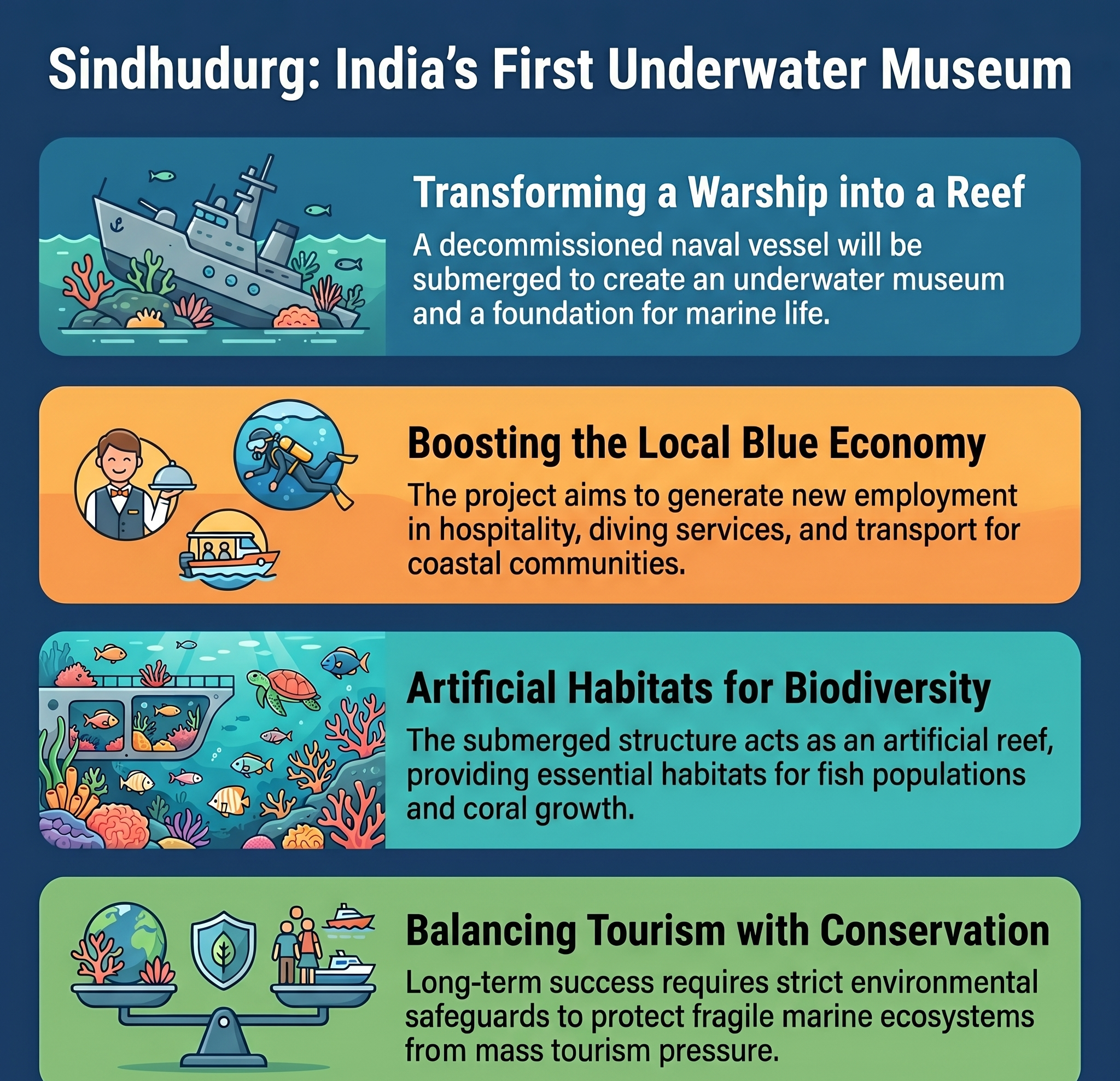 India&rsquo;s First Underwater Museum, Artificial Coral Reef and Submarine Tourism Project Coming Up in Sindhudurg